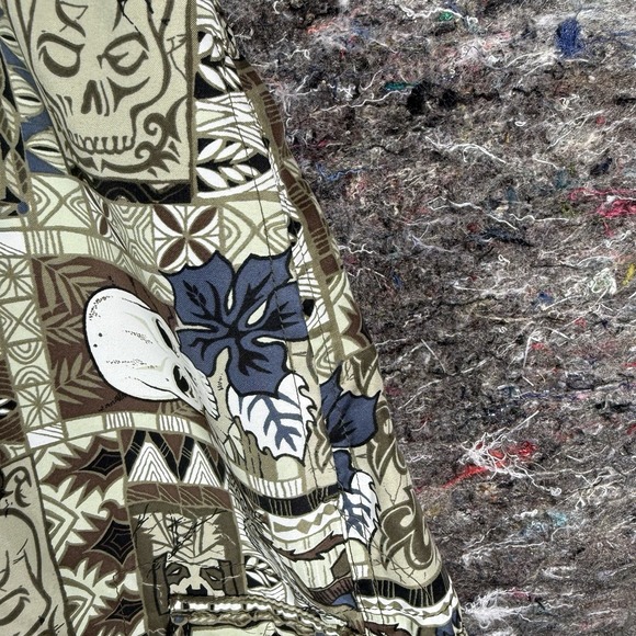 Vintage Big Dogs Swim Trunks Board Shorts Large Hawaiian Skull Tribal Aztec - Picture 6 of 12